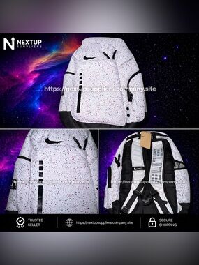 Nike White Speckled Backpack
